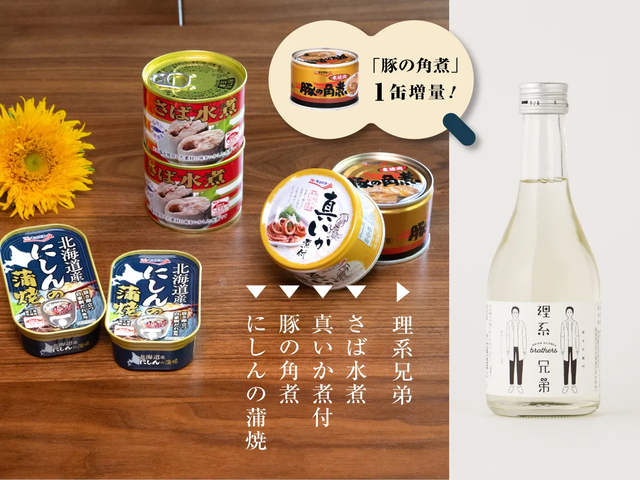 日本酒とおつまみ缶詰「クランドセット」