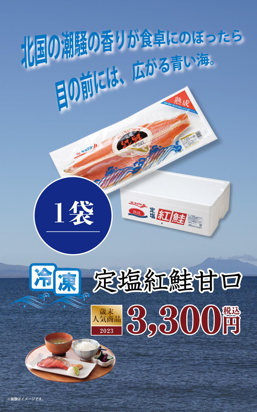 定塩紅鮭甘口1袋 税込2,970円
